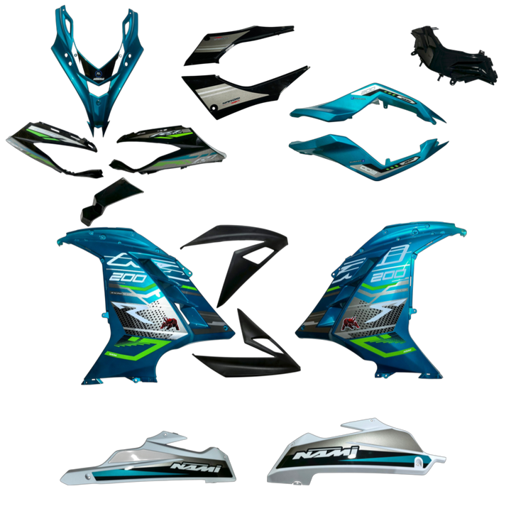 KIT CARENADO COMPLETO BULER R7 200 - CELESTE