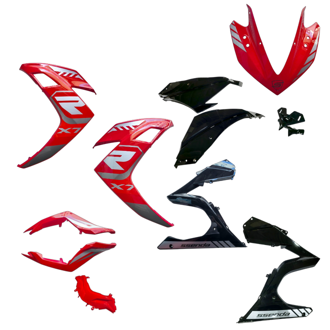 KIT CARENADO COMPLETO 200X7 - ROJO