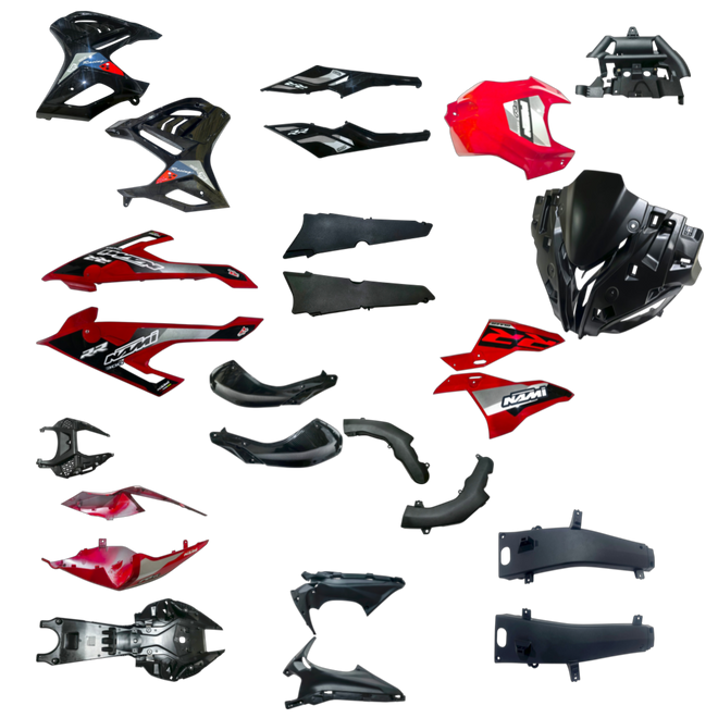KIT CARENADO COMPLETO BULER R10 - ROJO